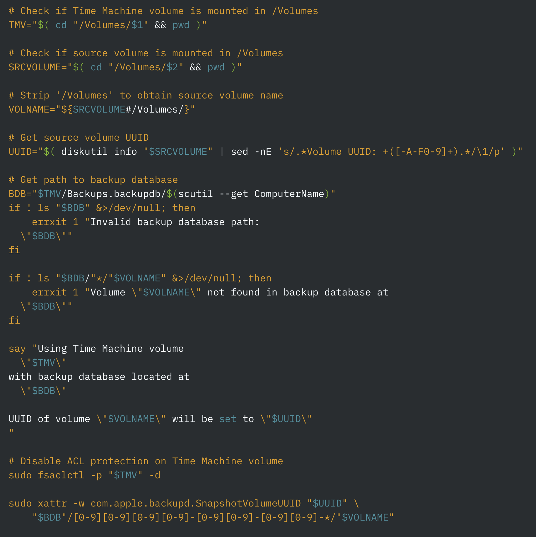 Time machine UUID of disk changed